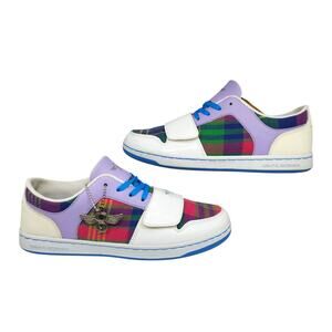 Vintage Y2k Creative Recreation Shoes Womens 7.5 Plaid Low Tops Retro Preppy
